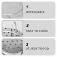 thumbnail image 5 of Foxnovo 2Pcs Stainless Steel Steaming Rack Three Legged Round Steamer Basket for Kitchen Cooking, 5 of 6