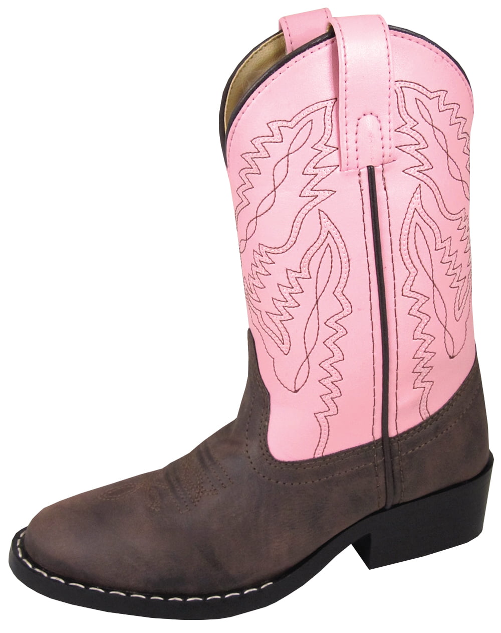Smoky Mountain Childrens Girls Monterey Boots Brown/Pink