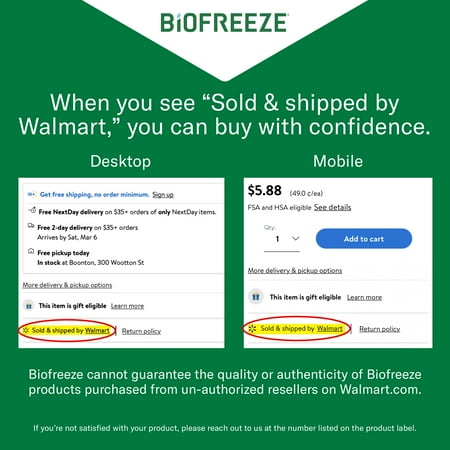 Biofreeze Menthol Pain Relieving Gel 4 FL OZ Tube For Pain Relief Associated With Sore Muscles, Arthritis, Simple Backaches, And Joint Pain, Pack Of 3 (Packaging May Vary)