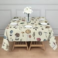 thumbnail image 3 of Colorful Mushroom Frog Black Pattern Square Tablecloth,Waterproof Square Table Cover,Wipeable Spillproof Washable Table Cover for Home Kitchen Party Decor 52"x52"(132x132cm), 3 of 6