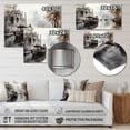 thumbnail image 4 of Designart "Passage Ink Canal Monochrome" Canals Metal Wall Art, 4 of 5