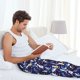 thumbnail image 5 of Fotbe Cute Shark Pantalones de Pijama para Hombre, Pantalones de Dormir, Pantalones de Casa con Cintura Ajustable y Bolsillos-XX-Large, 5 of 6