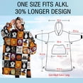 thumbnail image 4 of Oversized Wearable Blanket Hoodie,Halloween Icons Collage Pattern Sherpa Blanket Hoodie with Super Pockets,Super Warm Fuzzy Pullover for Women & Men, 4 of 6