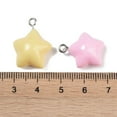 thumbnail image 3 of 100pcs Opaque Resin Pendants with Loop Star 20x16.5x9mm Hole: 2mm, 3 of 3