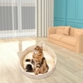 thumbnail image 4 of Cat Scratcher Cardboard,2 in 1 Oval Cat Scratch Pad Bowl for Indoor Kitty Grinding Claw,Round Kittens Scratching Board Corrugated Lounge Pet Beds&Furniture Protector for Couch&Carpets&Sofas, 4 of 6