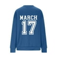 thumbnail image 3 of Pounoo St. Patricks Day Long Sleeve Shirts for Women Oversized Letter Print Crewneck Irish Sweatshirts Saint Patty's Pullover Tops Gift, 3 of 6