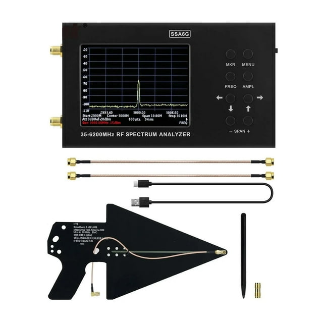 SA6G Spectrum Analyzer Signal Generator + HT6 Log Periodic Antenna 0.6-10GHz EMC Antenna For 2G 3G 4G LTE ,Easy to Use