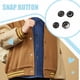thumbnail image 4 of Minnieouse 100 piezas Botón a presión Chaqueta Abrigo Pantalones Jeans Diseño simple Botón de presión Kit surtido Sujetador DIY Ropa, zapatos y accesorios Miscelánea Negro 6 mm, 4 of 6