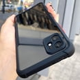 thumbnail image 2 of Funda de teléfono transparente con marco a prueba de golpes para iPhone, carcasa protectora de lujo para iPhone 11, 12 Pro Max, Mini, XR, X, XS, 7, 8 Plus, SE 2 Fivean unisex, 2 of 2