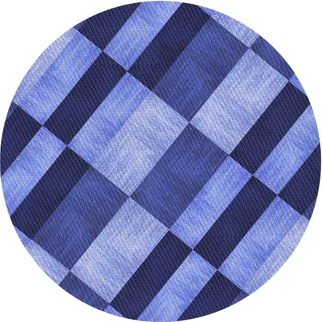 Ahgly Company Tapis d'Intérieur Lavables en Machine, Ronds de Transition Bleu Ciel, 7' Ronds