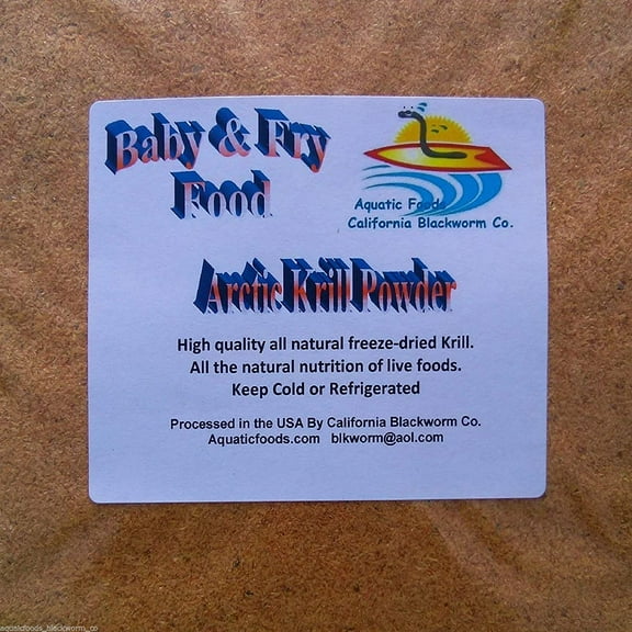 Aquatic Foods Arctic Krill Powder Fry & Baby Food - 1/8-lb