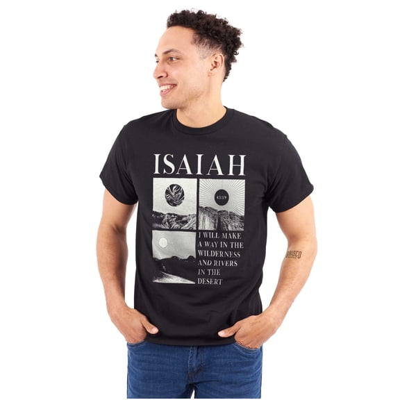 Christian Faith Isaiah Mountains Men's Graphic T Shirt Tees Brisco Brands S
