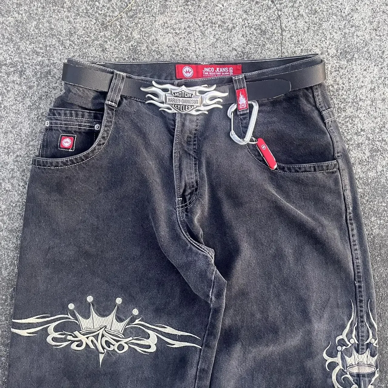 TRAI | (SOLD) RARE Vintage JNCO Jeans Two Toned Zebra Baggy