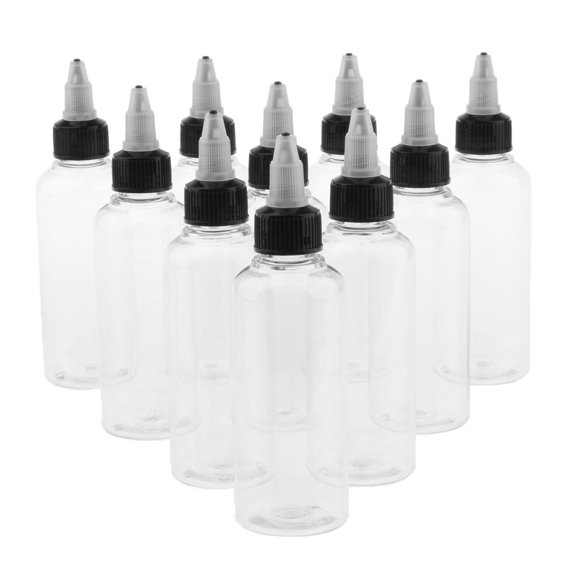 40 Piezas Botellas para Pintura Plásticas con Tapón de Rosca Botellas de con Boquilla de Aguja Botellas Vacías para Pegamento Fácil Control