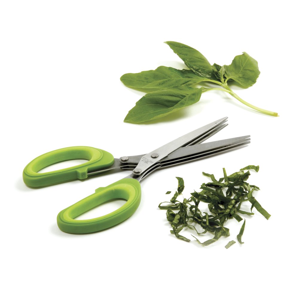Norpro Stainless Steel Triple Blade Herb Scissors Garnish Snips Kitchen