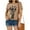 Khaki, variant on Giraffe Print Graphic Short Sleeve T-Shirt Plus Size Women Tops