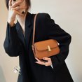 thumbnail image 2 of Sywqhk Bolso De Hombro De Cuero De Pu Retro Para Mujer Bolsos De Mini Axilas De Color Sólido (Marrón) Sywqhk Para estrenar, 2 of 6