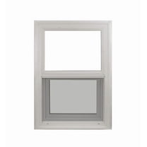 Double Pane Windows 24" x 48" White Vinyl Vertical Window, Argon Filled, Low-E Glass, Florida Approved