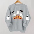 thumbnail image 2 of Jsaierl Halloween Sweatshirts for Women Cute Ghost Graphic Pullovers Fall Classic Round Neck Long Sleeve Sweater Tops Halloween Clothes, Sizes S-2XL, 2 of 6
