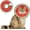 Watermelon, variant on Miaocao Soft Adjustable Cat Cone Collar, Comfortable Cat Recovery Collar