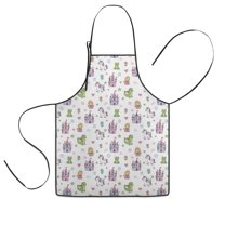 Fairy Tale Princess Pattern Kids Aprons for Girls and Boys,Adjustable Neck Strap Toddler Aprons for Kids Cooking Baking,23.6"x19"
