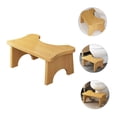 thumbnail image 3 of RUNROTOO Bathroom Stool Wood Color Toilet Foot Stool Practical Design 1 Pcs, 3 of 8