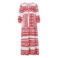 thumbnail image 4 of Kishawna Womens Boho Floral Puff Sleeve Tiered Maxi Dress Long Dresses, 4 of 8
