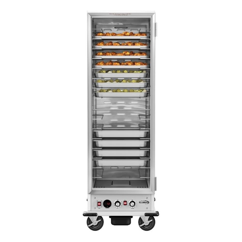 Pemberly Row Silver 33" Commercial Non-Insulated Heated Holding/Proofing Cabinet