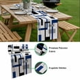 thumbnail image 5 of Blue Black Geometric Table Runner - 72 Inch Long, Kitchen Dining Table Runner Dresser Scarves, Modern Minimalist Stripes Aesthetic Farmhouse Decor for Coffee Tables Wedding Party Banquet, 5 of 8