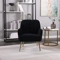 thumbnail image 5 of Accent Chair Wide Armchair Single Sofa Upholstered Chair Solid Wood Frame Velvet Sherpa Armchair, 5 of 8