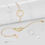 Personalized Inspire Bracelet Heart GP over Sterling Silver