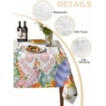thumbnail image 5 of Cute Easter Bunny Suqare Tablecloth - 54 x 54 Inch, Eucalyptus Leaves Colorful Eggs Beige Waterproof & StainResistant Tablecloth, Washable Oil-proof Table Cover for Dining/Party/Wedding/Buffet, 5 of 9
