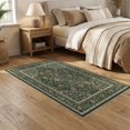 thumbnail image 2 of ODIKA Symmetrical Border Ornamental Scrolls Distressed Vintage Ornate Playful for Guest Room, Lounge, Apartment, Non-Slip Low Profile, 2 of 7
