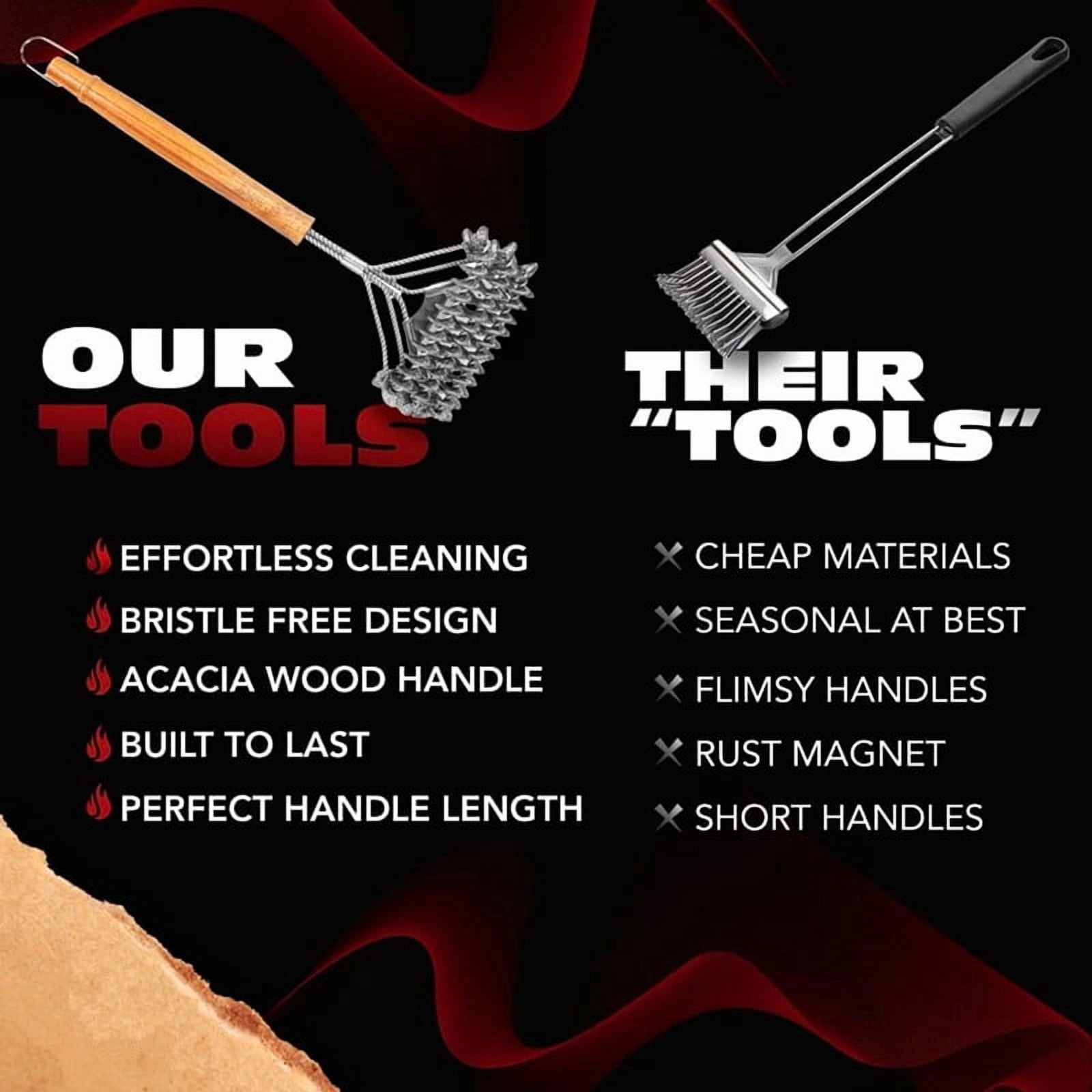 Outdoor Barbecue Brush - Barbecue Cleaning Brush Set - Barbecue Cleaning Brush Suitable for Any Barbecue Grill, Barbecue Accessories