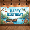 thumbnail image 6 of Fishing Theme Party Banner Decorative Design Outdoor Celebration for Birthday Party Kids Event Nature Lover, 6 of 9