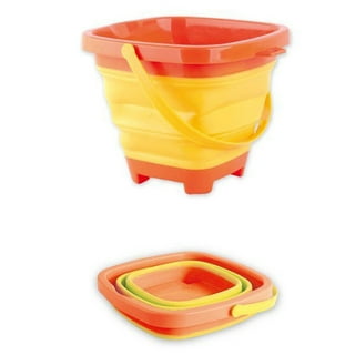 Foldable Beach Pail Collapsible Buckets Castle Mold Sandcastle Toy Set  Multi Purpose for Beach Camping Fishing and Sand Play 