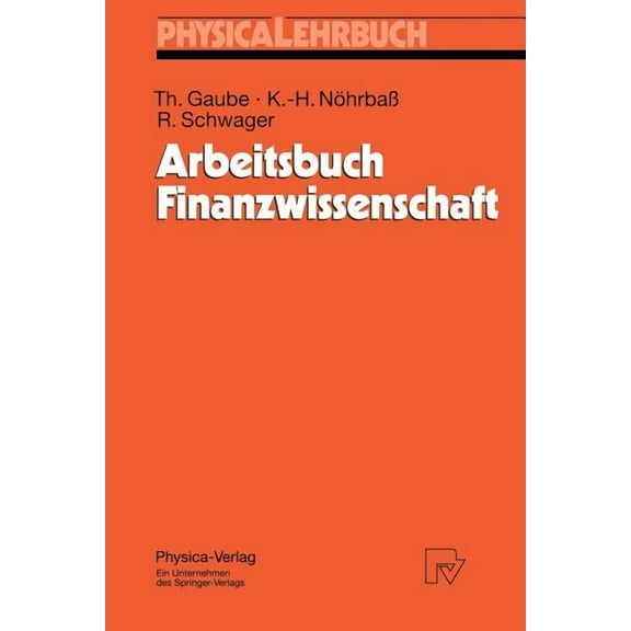 Physica-Lehrbuch Arbeitsbuch Finanzwissenschaft, (Paperback)