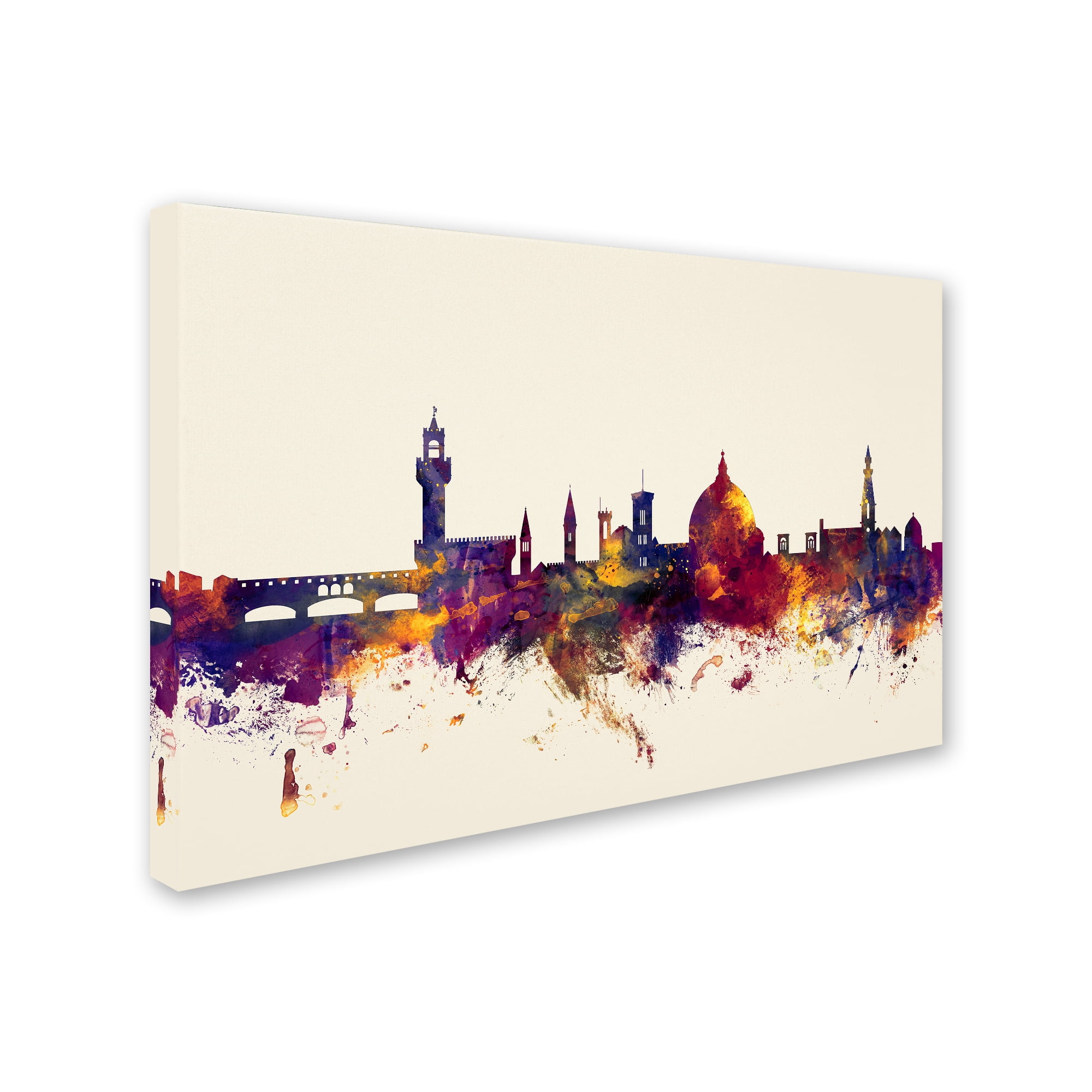 Trademark Fine Art "Florence Italy Skyline" Canvas Art by Michael Tompsett