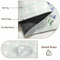 thumbnail image 6 of Large Area Rugs for Living Room Bedroom, Blue Spring Floral 8'x10' Rug Washable Carpet Runner Indoor Outdoor, Watercolor Teal Plaid Summer Botanical Non Slip Floor Mats Rug for Kitchen, Patio, 6 of 8