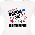 thumbnail image 4 of Inktastic Proud Child of a Veteran Veterans Day Boys or Girls Long Sleeve Baby Bodysuit, 4 of 5