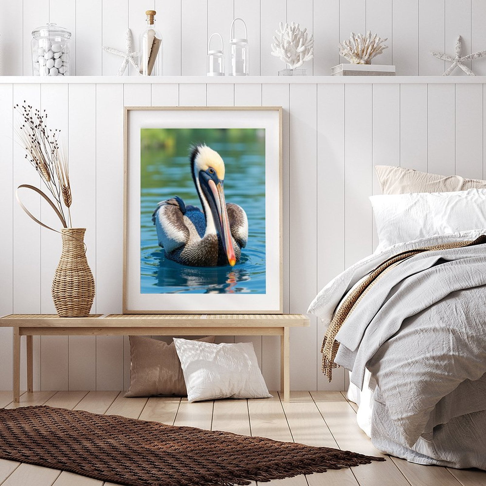Diamond Art Kits for Adults - 5d Pelican Calm Water Nature Scene Diamond Painting for Adults, Diamond Art for Adults Beginners, Diamond Painting Kits for Adults for Home Wall Decor