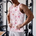 thumbnail image 5 of Logiee Love Rabbit Print Men's Workout Tank Top,Quick Dry Workout Tank Top,Gym Muscle Tee,Fitness Bodybuilding Sleeveless T Shirt-4X-Large, 5 of 7