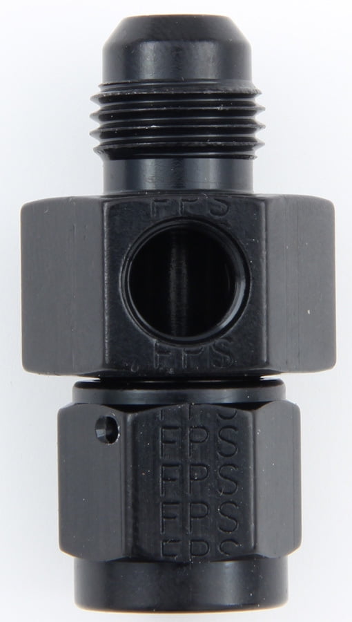 FRAGOLA Black Aluminum 6 AN Gauge Adapter Fitting P/N 495005-BL
