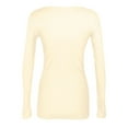 thumbnail image 3 of Delayuji Fashion A solid-colored round-neck top and long-sleeved T-shirt for ladies, 3 of 4