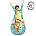 thumbnail image 3 of Cartoon Storage Toy Bag Chair, Fantasy Cartoon Riding a Unicorn Funny Pattern Fantasy Art, Stuffed Animal Organizer Washable Bag, Large Size, Dark Seafoam Multicolor, by Ambesonne, 3 of 3