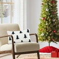 thumbnail image 6 of Cinvoph 12"x20" Christmas Tree Throw Pillow Covers Velvet Pillow Cases for Winter Xmas New Year Couch Sofa Bed Home Living Room Party Decor, Black, 6 of 6