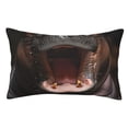 thumbnail image 1 of Balery Playful Baby Hippo Splash Funda de Cojín Estampada, Regalos para Mujeres, Regalos de Amor para Ella, Regalos para Novia o Esposa, Funda de Almohada-14"x20", 1 of 6