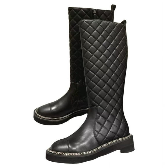 High quality genuine leather women's boots, high cut women's boots, runway show designer women's boots, high-end shoes