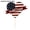 B, variant on Patriotic Garden Stakes, Eagle Yard Decor, American Flag Metal Sign, 2D Iron USA Flag Outdoor Art for Independence Day Veterans Day Memorial