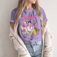 thumbnail image 1 of Pop cazadora para niña Demon Hunters Boys Girls Fashion Round-Neck Group Panels T Shirt （Purple）, 1 of 4